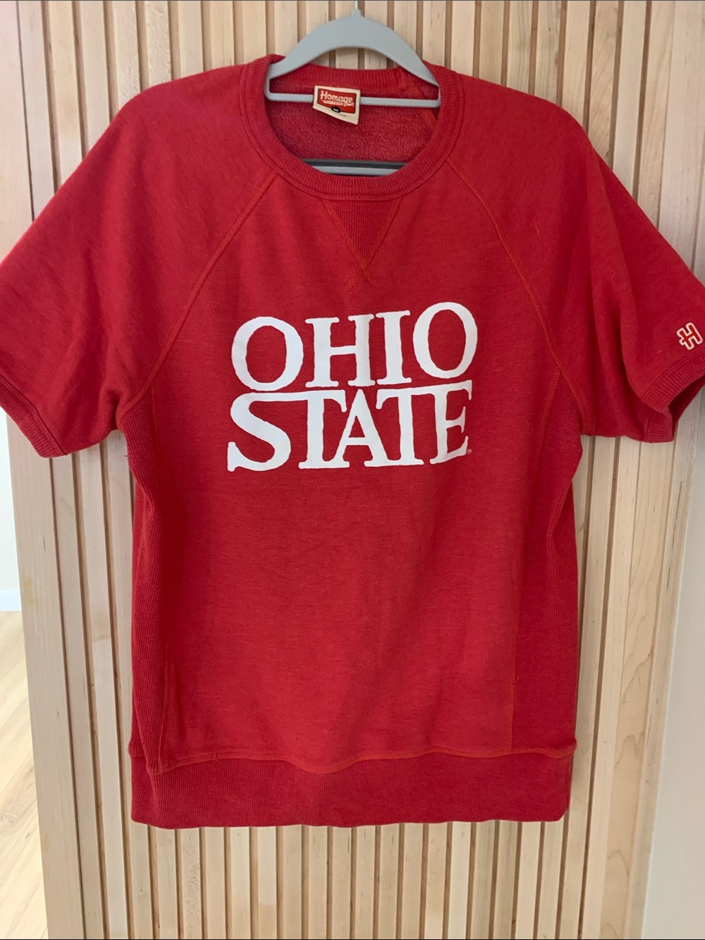 Heritage Red Ohio State Short-Sleeve Crewneck Sweatshirt